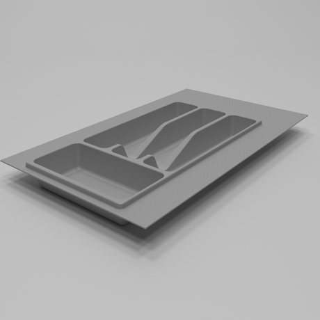 Лоток для столовых приборов в базу 300 мм, Серый