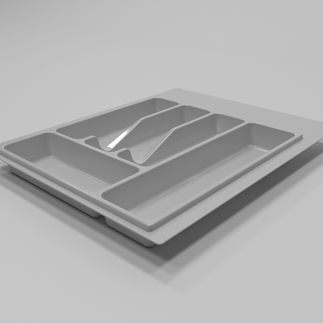 Лоток для столовых приборов в базу 450 мм, Серый