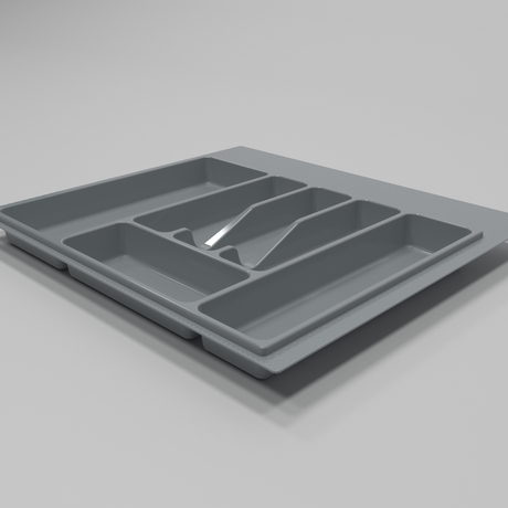 Лоток для столовых приборов в базу 450 мм, Темно-серый